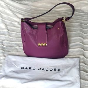 Marc Jacobs Aubergine Pebbled leather purse